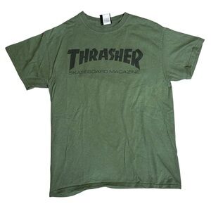 Thrasher Olive Green Short Sleeve Tee